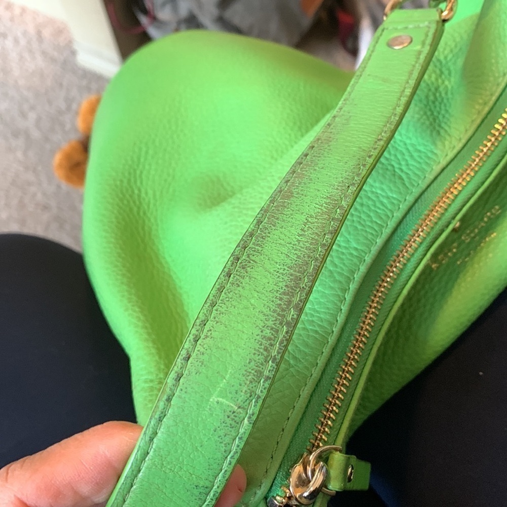 Kate Spade Cobble Hill Finley Hobo Pebbled Leather Shoulder Bag Shamrock Green - Picture 15 of 16